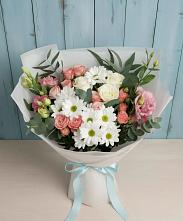 Букет цветов из:  Розы, Лизиантусы и Хризантемы в Алексине
