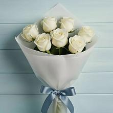 Букет 7 Белых роз Эдлесс Лав в Алексине
