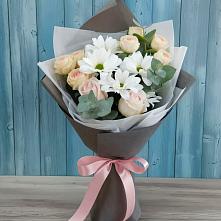 Букет цветов из:  Хризантемы и Розы #REPLACE_PRED# Алексине