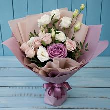 Букет цветов из:  Розы и Лизиантусы #REPLACE_PRED# Алексине