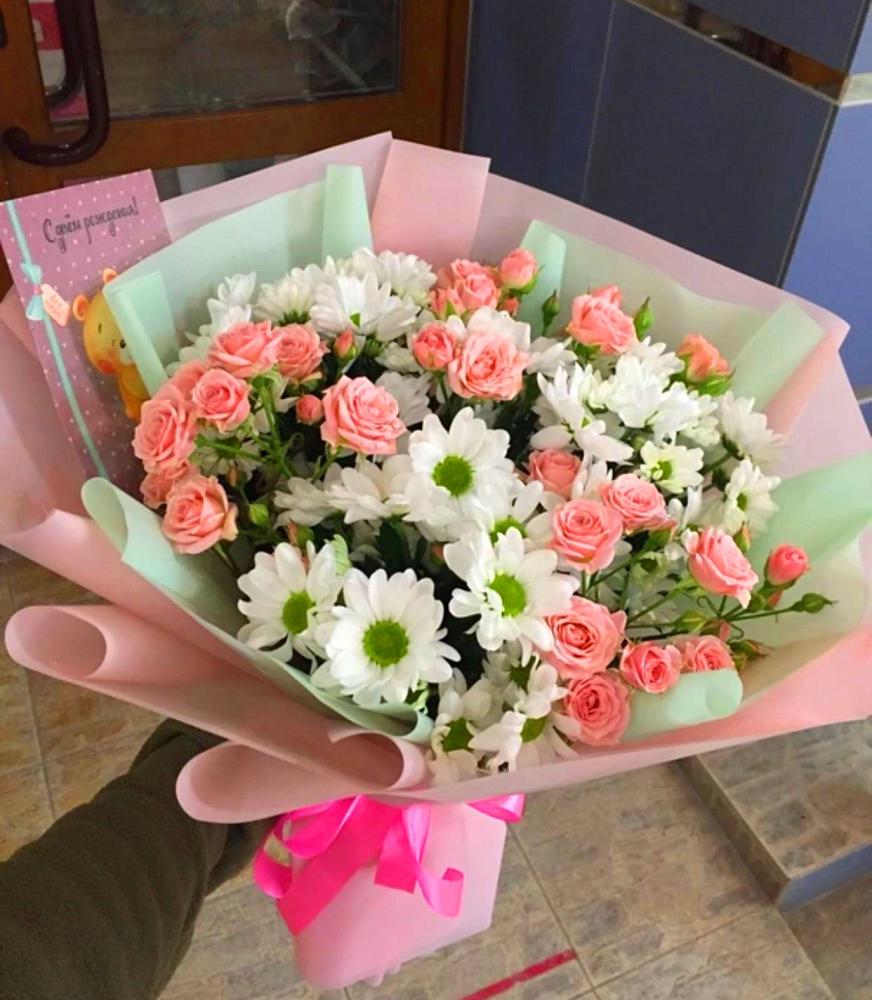 Букет цветов из: Розы и Хризантемы в Алексине