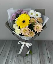 Букет цветов из:  Розы, Герберы и Хризантемы в Алексине