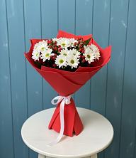 Букет ягоды на снегу в Алексине Букет цветов из:  Хризантемы в Алексине
