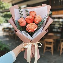 Букет персиковый аромат в Алексине Букет цветов из:  Розы в Алексине