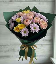 Букет цветов из:  Хризантемы и Розы в Алексине