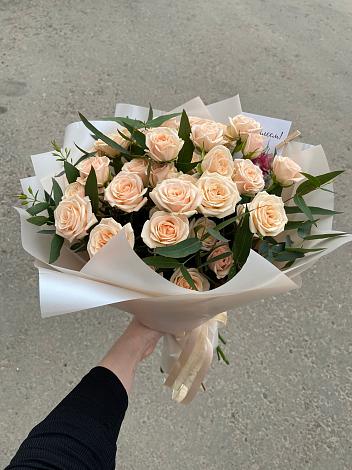 Букет Кремовые розы Латте в Алексине