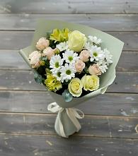 Букет цветов из:  Альстромерии, Розы и Хризантемы #REPLACE_PRED# Алексине